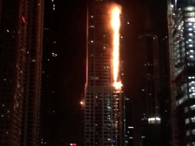 Dubai's Torch Tower — one of the world's tallest buildings — goes up in flames again