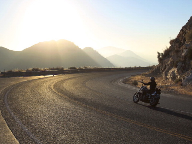 Motorcycle rider survives fall off 250-foot cliff, video shows