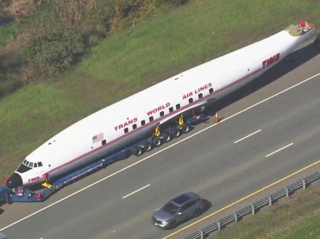 Historic airliner trucked 300 miles to be a hotel bar